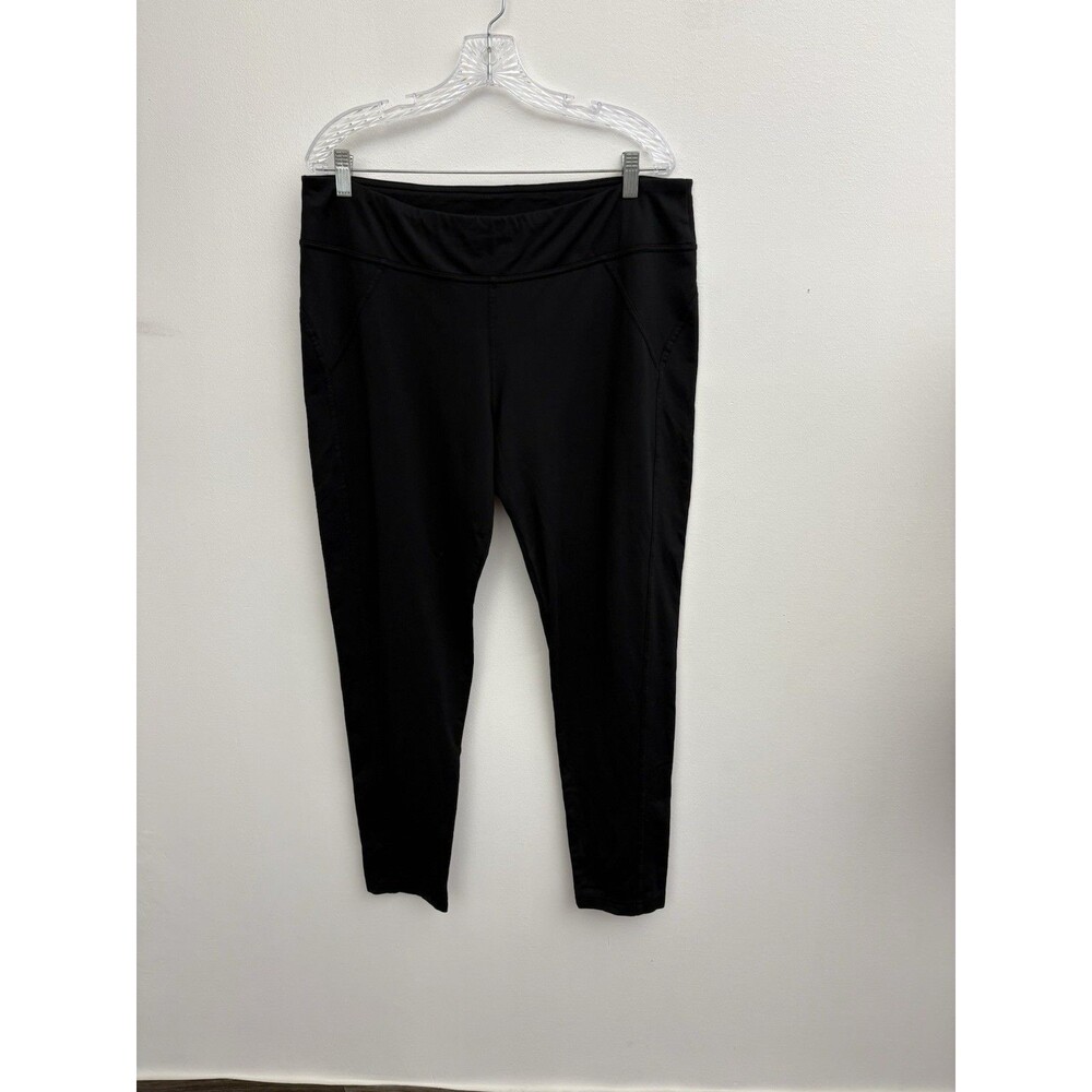 SNO Skins Women’s Leggings Size XL Black High Rise USA Pull On Stretch